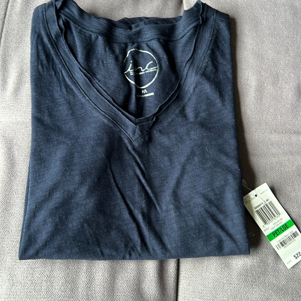 Blue V-Neck Top - New With Tags